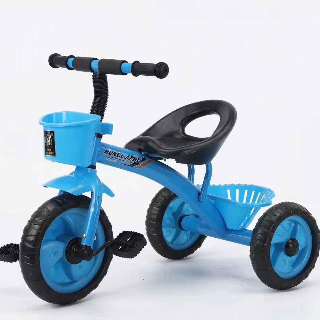 2024 factory whosale push car tricycles 3 seat for kids customised scooter tricycle bike big parts rod indian