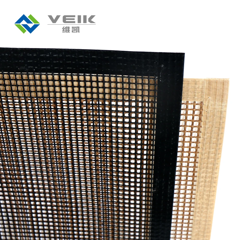 Easy clean non-stick bbq set grill mesh mat for use on charcoal and gas cooking grills mat