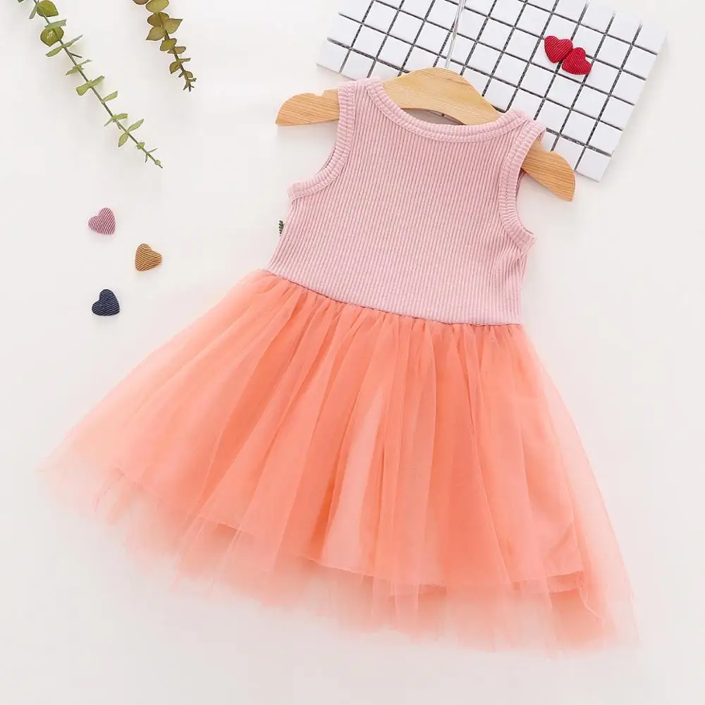 Wholesale 2020 sleeveless gauze beautiful toddler flower girl dresses