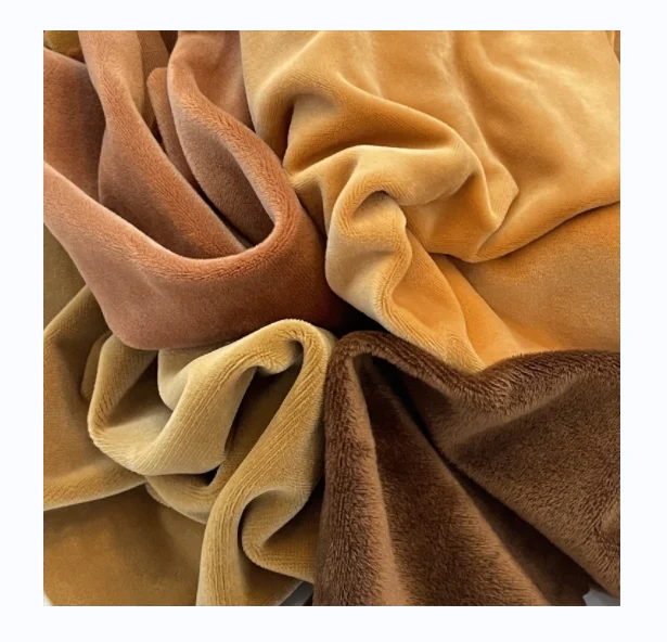 multicolor 100 Polyester velour fabric super soft velvet fabric for pajamas for women set