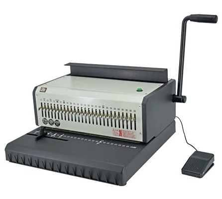 Rayson ET-26R Binding Machine, Round Size Holes, 2:1 Pitch Wire-O Binder Punch 26 Sheets/Bind 200 Sheets with Sturdy Metal