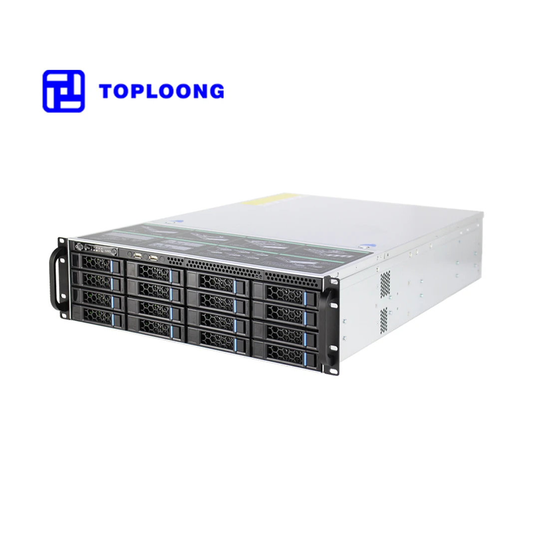 Latest 3U 16 Bay Hot Swap Rack NAS Storage Server Case Computer Chassis Pc 12gb/s E-atx Max Support 12'x13'(e-atx) Motherboard