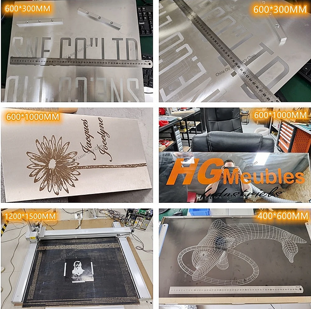 Raycus 30w fiber laser with 1000*600mm gantry moving table for engraving large metal plates tiles tubes rulers stainless steel