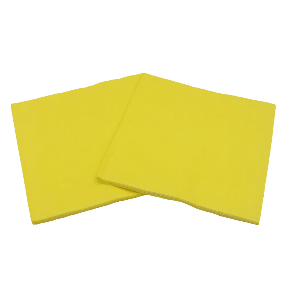 20pc/pack 25x25cm 2ply colorful beverage napkins 100% virgin pulp paper colored cocktail party paper napkins