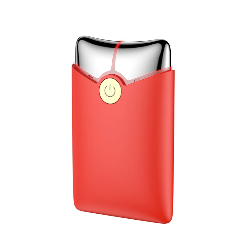 Promotion gift beauty 2024 Christmas Facial Neck Gua Sha Device with EMS LED light Therapy