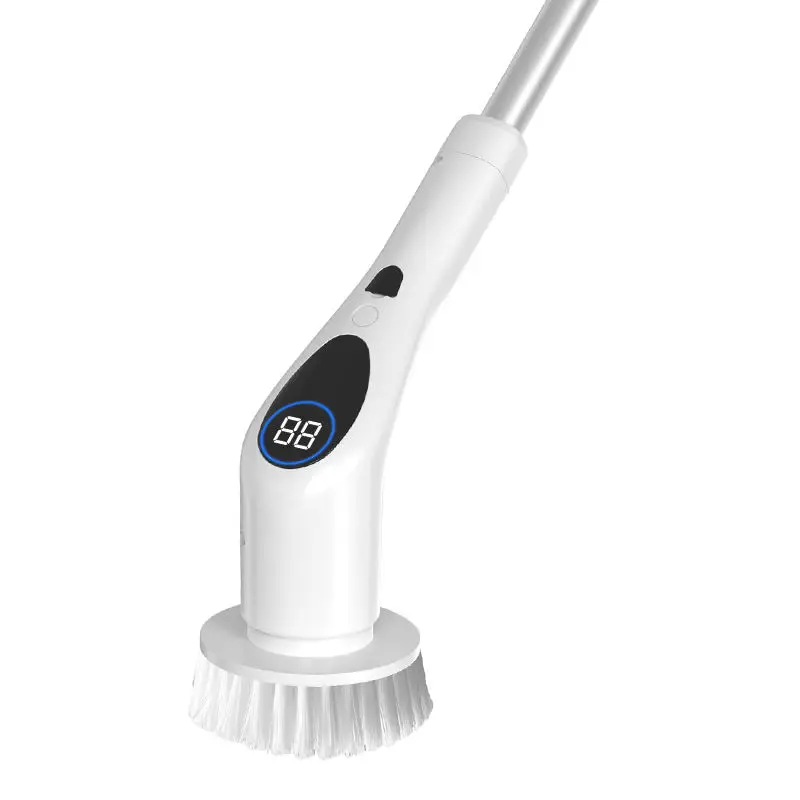 Multifunctional Electric Spin Scrubber Bathroom Cleaning Brush With 9 Replacement Brush Heads and Extension Handle