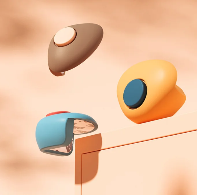 YDS Hot Selling Double Colors Silicone Corner Protectors and Edge Guards Baby Proof Corner Covers