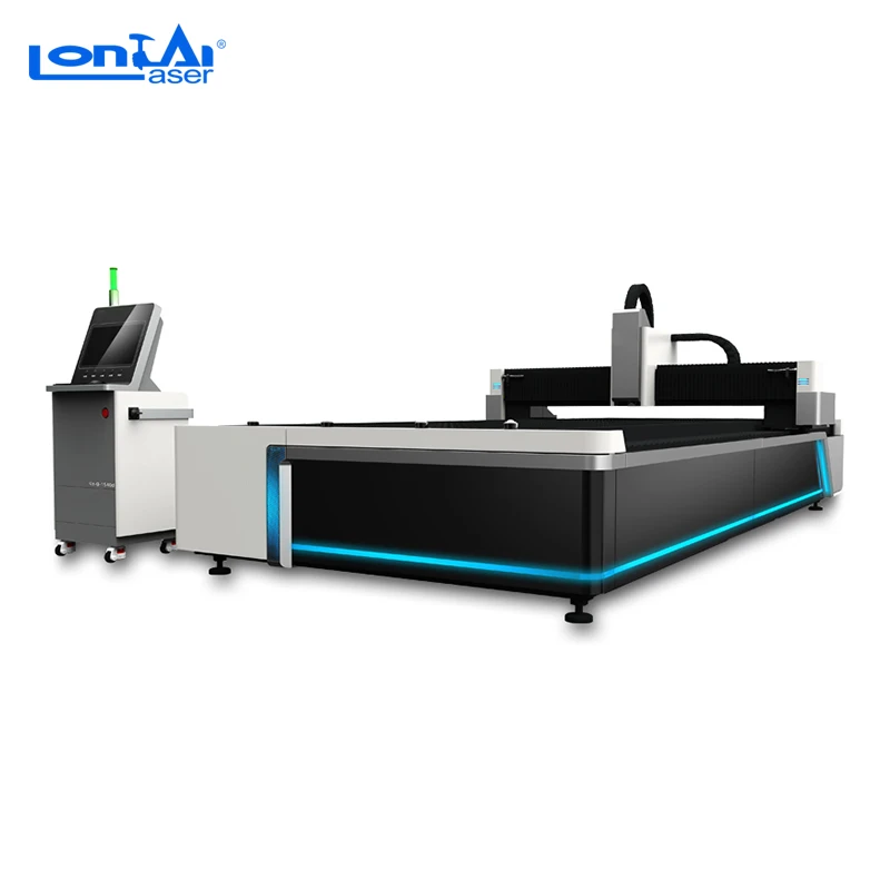 1kw  1.5kw 2kw 3kw fiber laser cutting machine sheet metal cutting with Raycus Max laser source carbon steel stainless steel