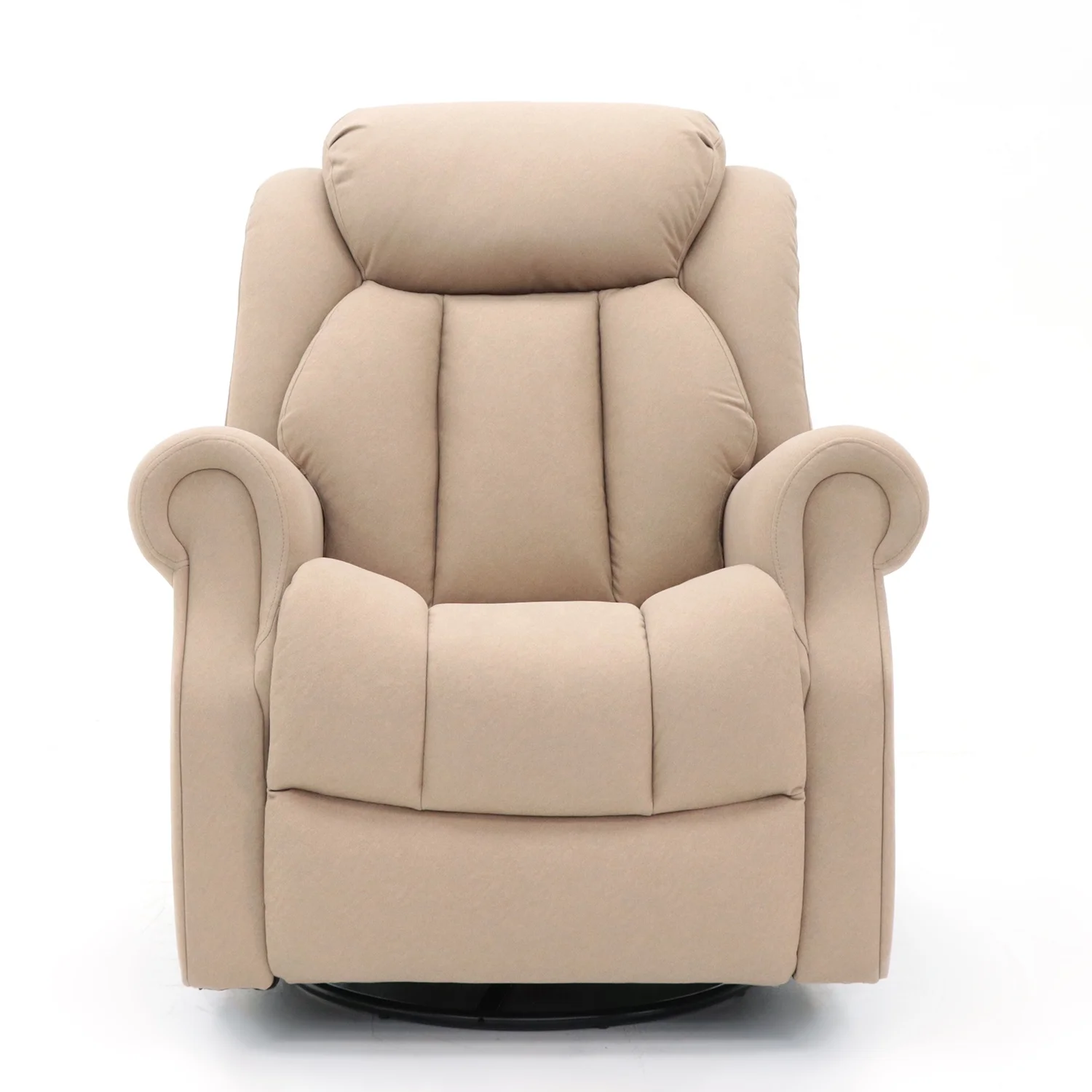 Geeksofa Modern Fabric Manual Recliner Chair with Rocking and Swivel for Living Room Furniture