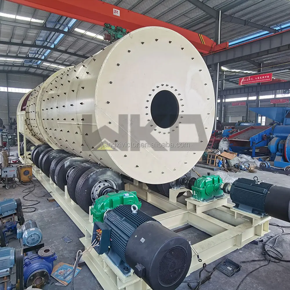 Australia Clay Iron Manganese Ore Washing Machine 400tph Rotary Drum Trommel Scrubber