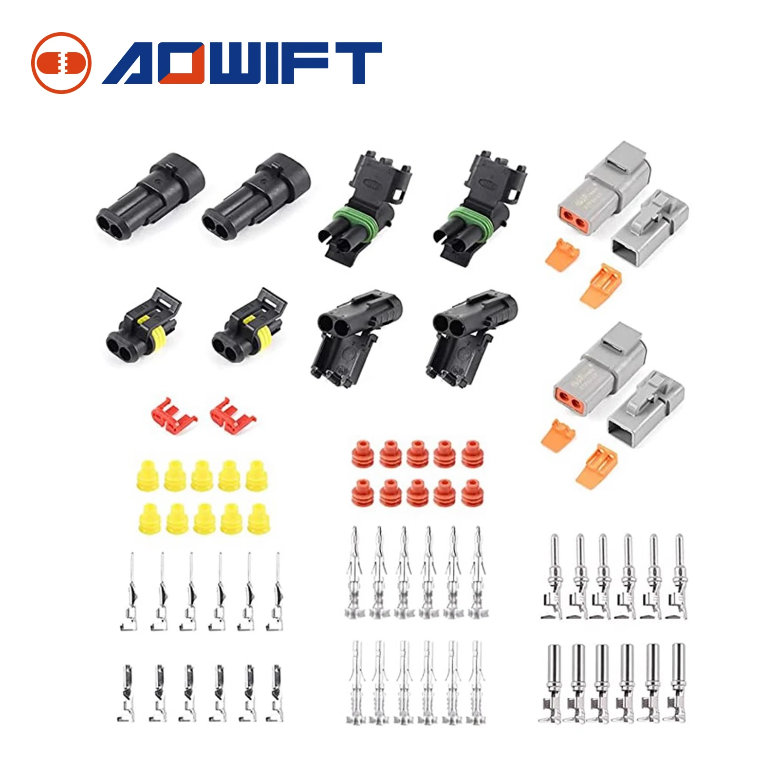 2pin auto plastic wiring cable plug unsealed connectors 7282-8823