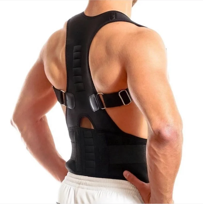Medical-Grade Adjustable Magnetic Posture Support Back Brace Relieves Neck, Back and Spine Pain