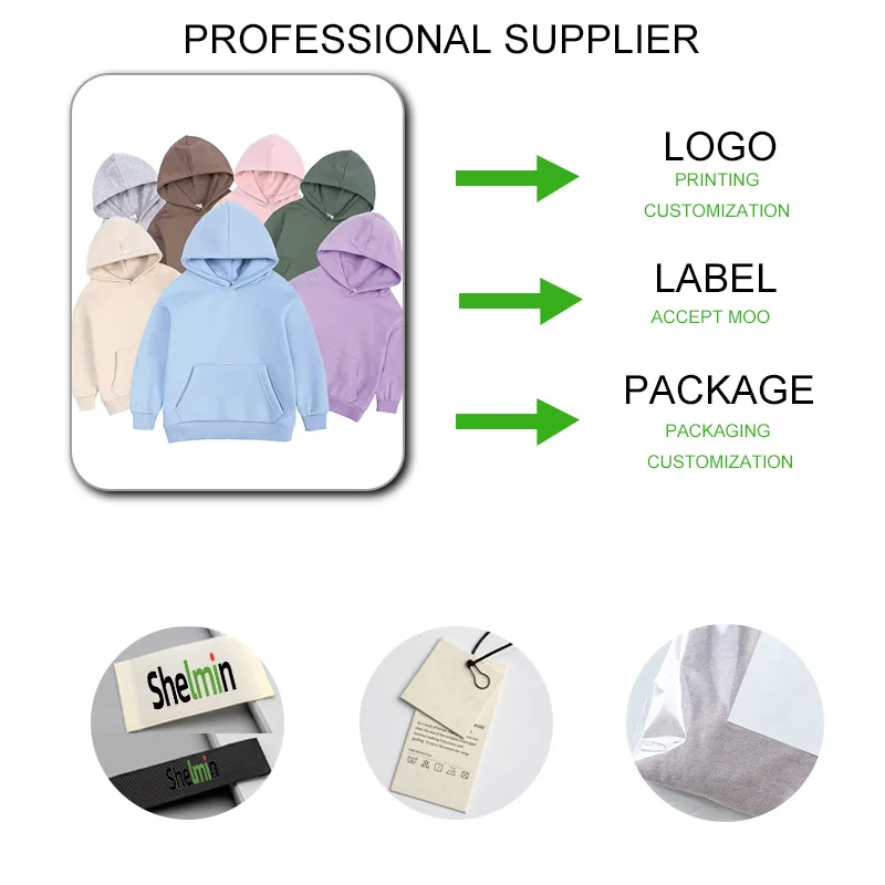 High Quality Kids tales cotton plain hoodie blank pullover sweatshirt fleeced children boys girls hoodies