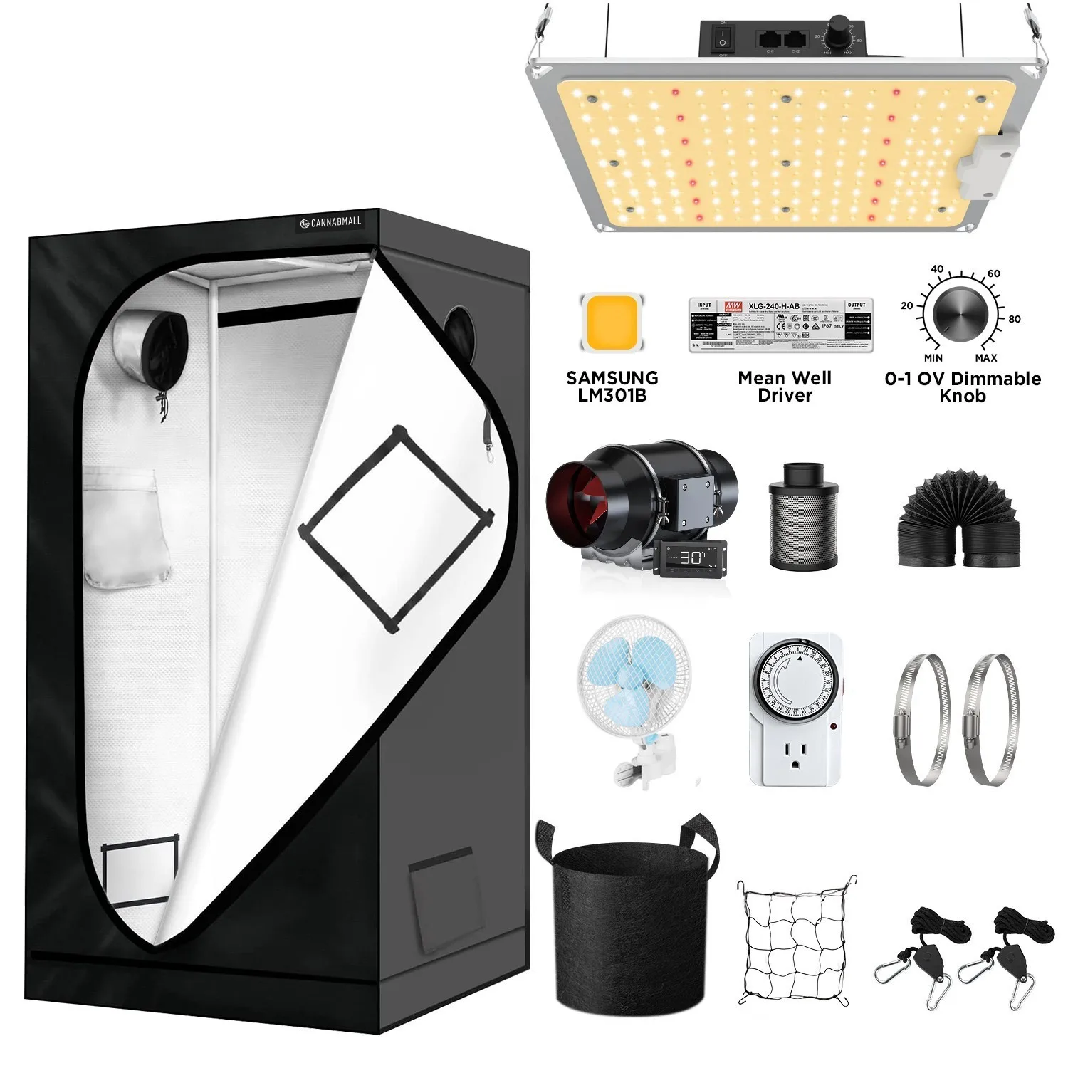 Factory Direct Supply Hydroponic Indoor Grow Tent Complete Kit Indoor Grow Tent with Lights