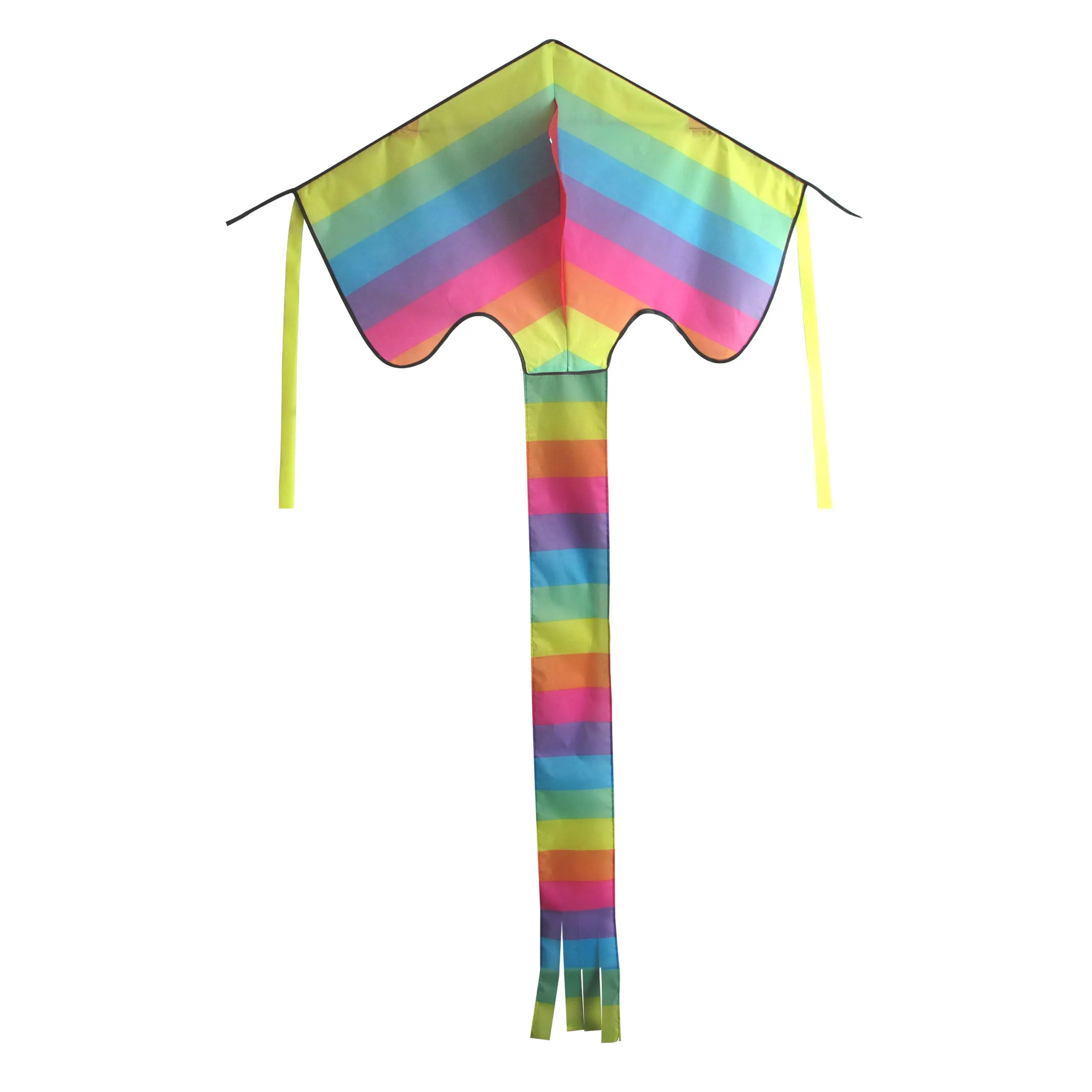 
Hot Selling Single Line Beach Entertainment Rainbow Kids Delta Kite For Sale 