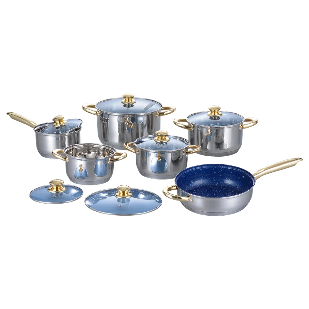 Customized Home Kitchen Cookware Set Stainless Steel Cooking Pot Set Non-stick Cookware
