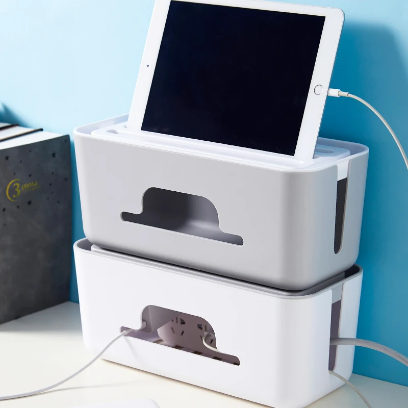 Cable Management Boxes Organiser Plastic Wire Storage Container Power Strip Wire Junction Box