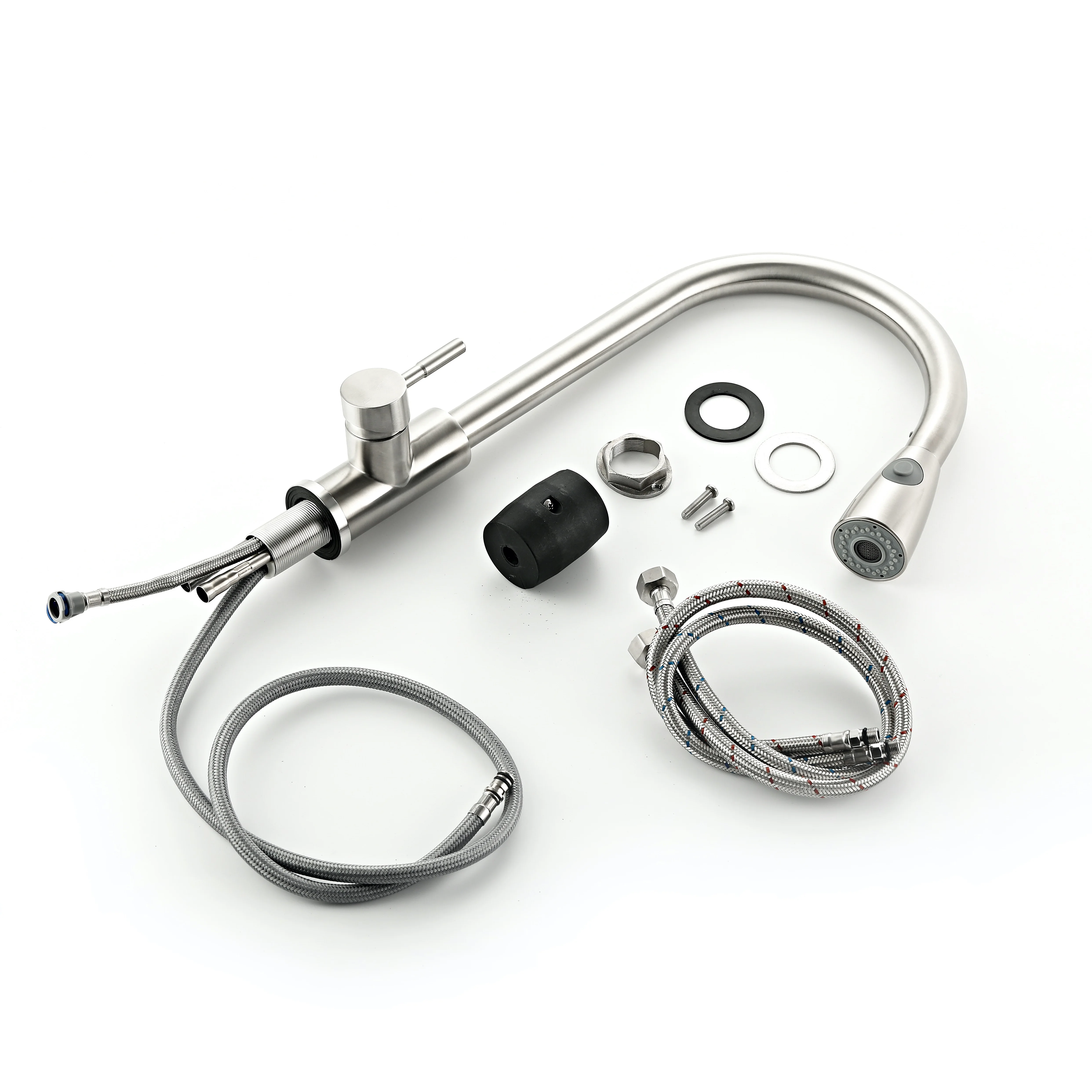 
High Quality Stainless Steel Pull Out Spray Pull Down Spray Kitchen Sink Faucet Mixer Tap with Factory Price 