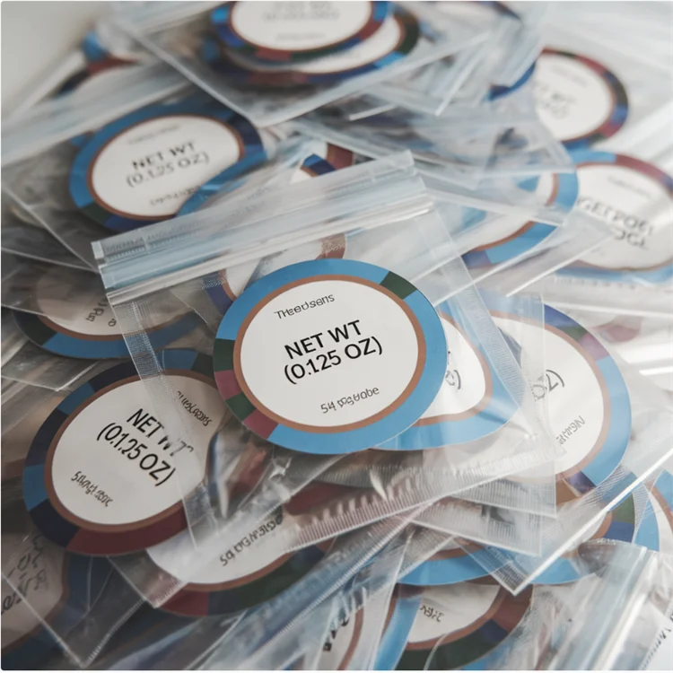 Die Cut Irregular Special Shape Holographic Child Resistant Smell Proof 3.5g 8th Cali Pouches Empty DVD Case Disc CD Mylar Bags