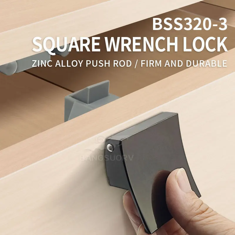 BSS320-3C Chrome color RV Drawers Lock accessories Cabinet Push Lock/door locks/Locks