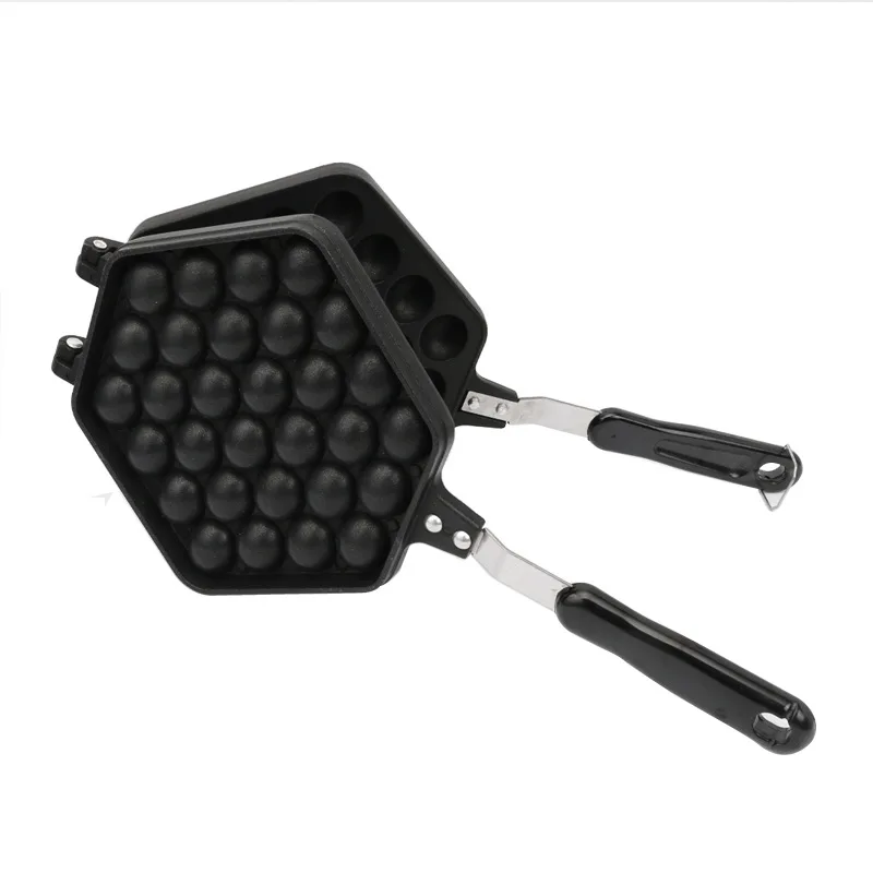 
Bubble Waffle Maker, Aluminum Alloy Non-stick Egg Waffler Griddle Egg Bubble Cake Baking Mold Plate Using for Home 