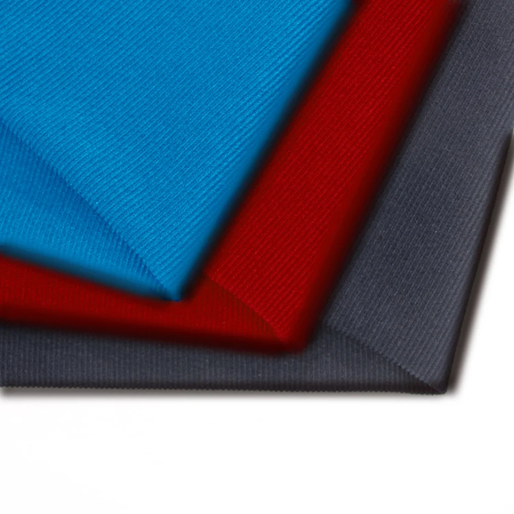 89% polyester 11% spandex knitted stretch corduroy fabric for fashion dress pant