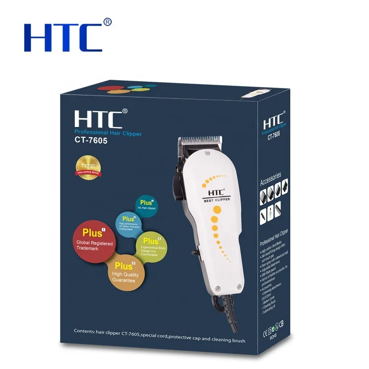 HTC CT-7605 Black Electric Professional With Corded Made In China Hair Clipper Machine