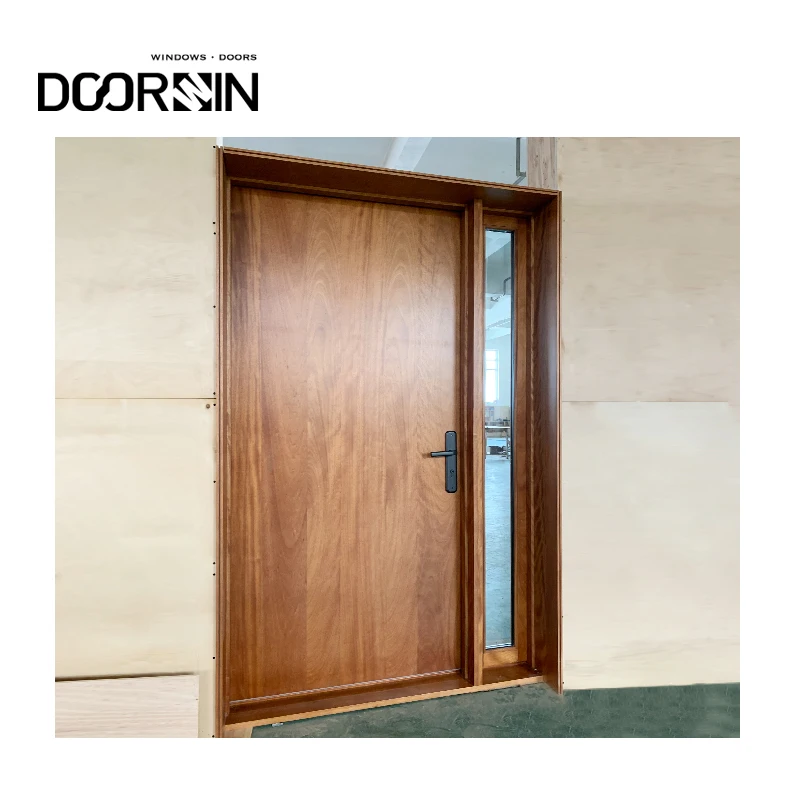 American Style Contemporary Solid Wood Entry Wooden Doors Main Entrance Door