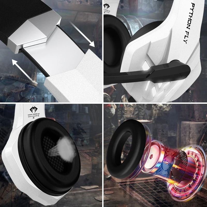 Free Sample Products 7.1 Stereo Vr Earphones Headphones Headsets Gaming Headphones With Rgb Led Mic For Xbox One X Ps4 Pro