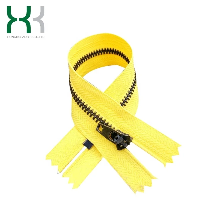 Wholesale 5# Durable Close-End Finished Brand Shoe Metal Zipper