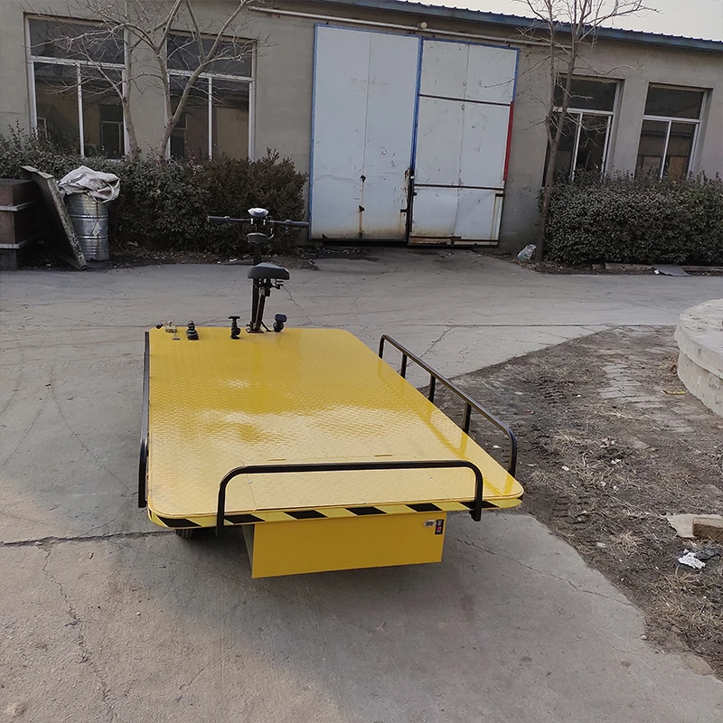 Warehouse turnover goods electric trolley Hand-Push mute flatbed truck electric dumper Electric trolley carrying