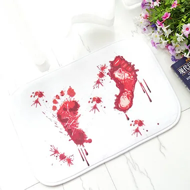 bloody bath mat color changing bath mat blood flannel memory foam bath mat bloody foot bathroom rug