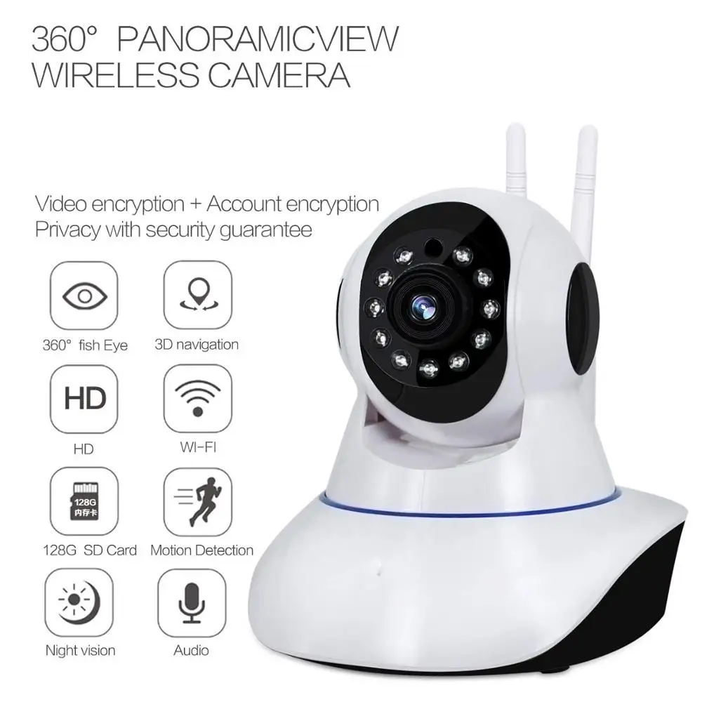  Беспроводная Wi-Fi ip-камера безопасности 1080p для домашних животных пожилых людей видеоняни 2-канальное аудио обнаружение