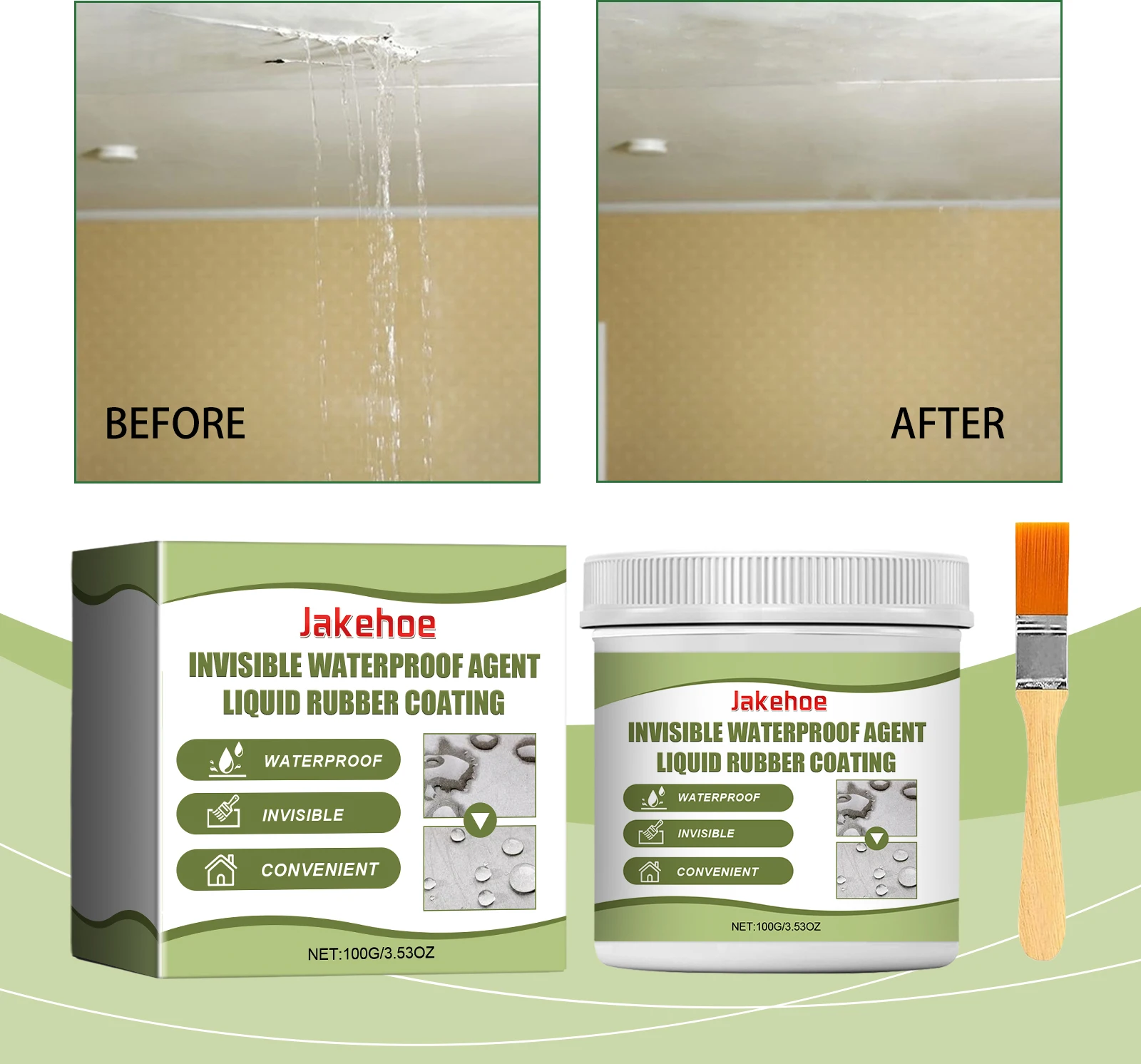 Jakehoe Waterproof Glue Transparent Wooden Convenient Super