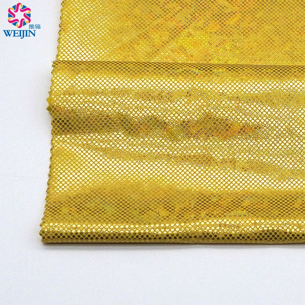 New wholesale Nylon spandex fabric gold-plated silk satin casual underwear lining clothing warp knitted fabric