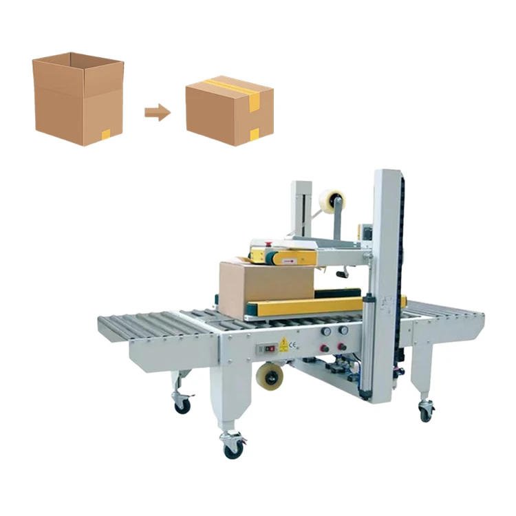CE Certification Automatic Adhesive Tape Carton Box Sealing Packing Machine
