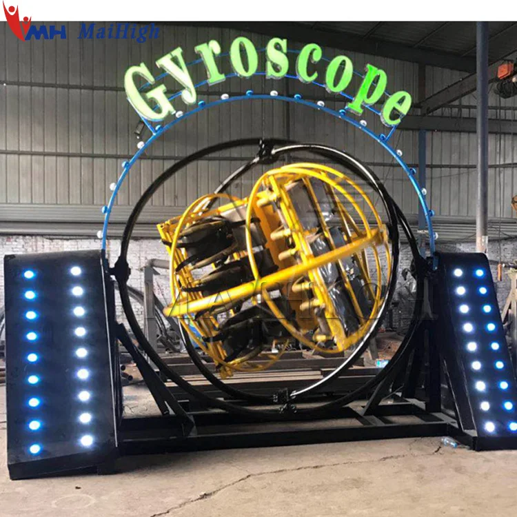 6 Persons New Amusement Extreme Outdoor Electric Gyro 3D Space Ball Ring Loop Human Gyroscope Rides