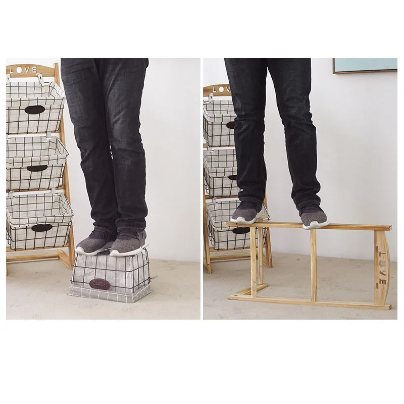 Children Brochure Holder Metal Display Rack Mini Corner Wooden School Kid Toy Book Shelf