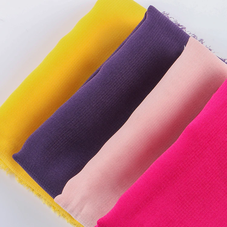 FEICHI Abaya Dying Good Crepe  Dubai  Fabric  75gsm  100% Polyester Colors Wool Chiffon  for Women Muslim Dress