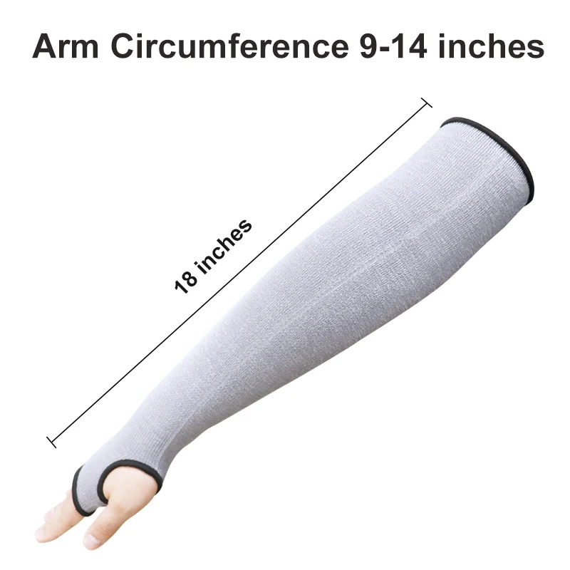XINGYU Arm  Protection Circumference 9-14 inches 15G Anti Cut Sleeve HPPE knitted design Cut Resistant Knit Long Sleeve