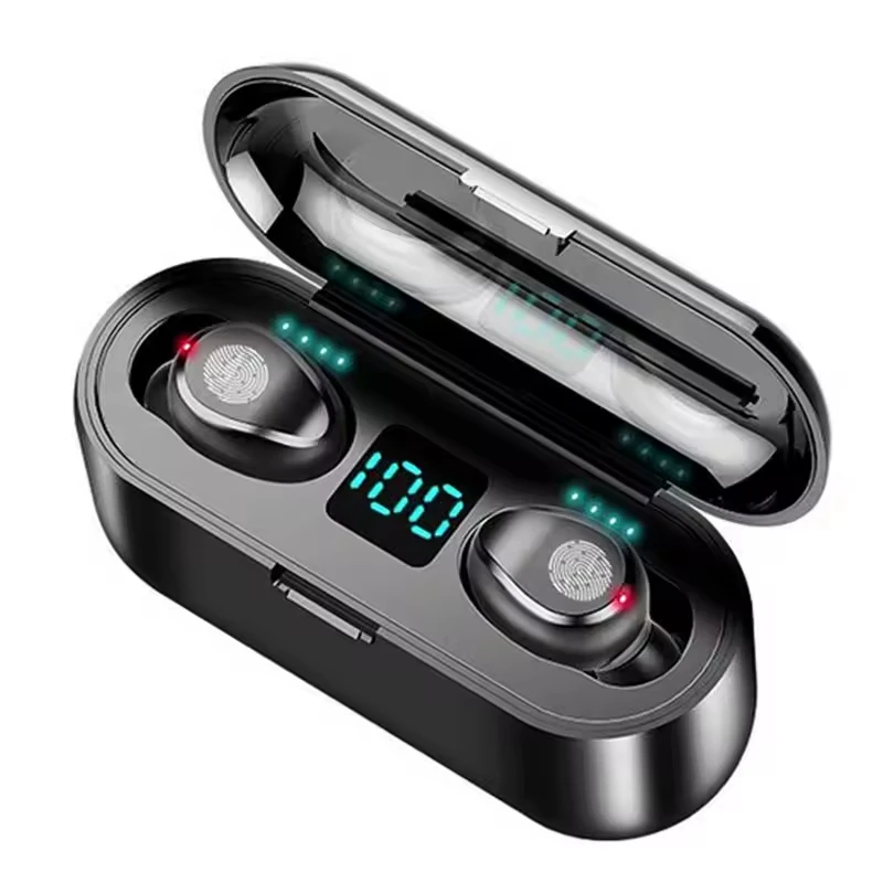 Zooming Factory Price Touch Control BT 5.3 Earbuds HiFi Stereo Headset IPX7 Waterproof TWS Wireless F9 Earphones