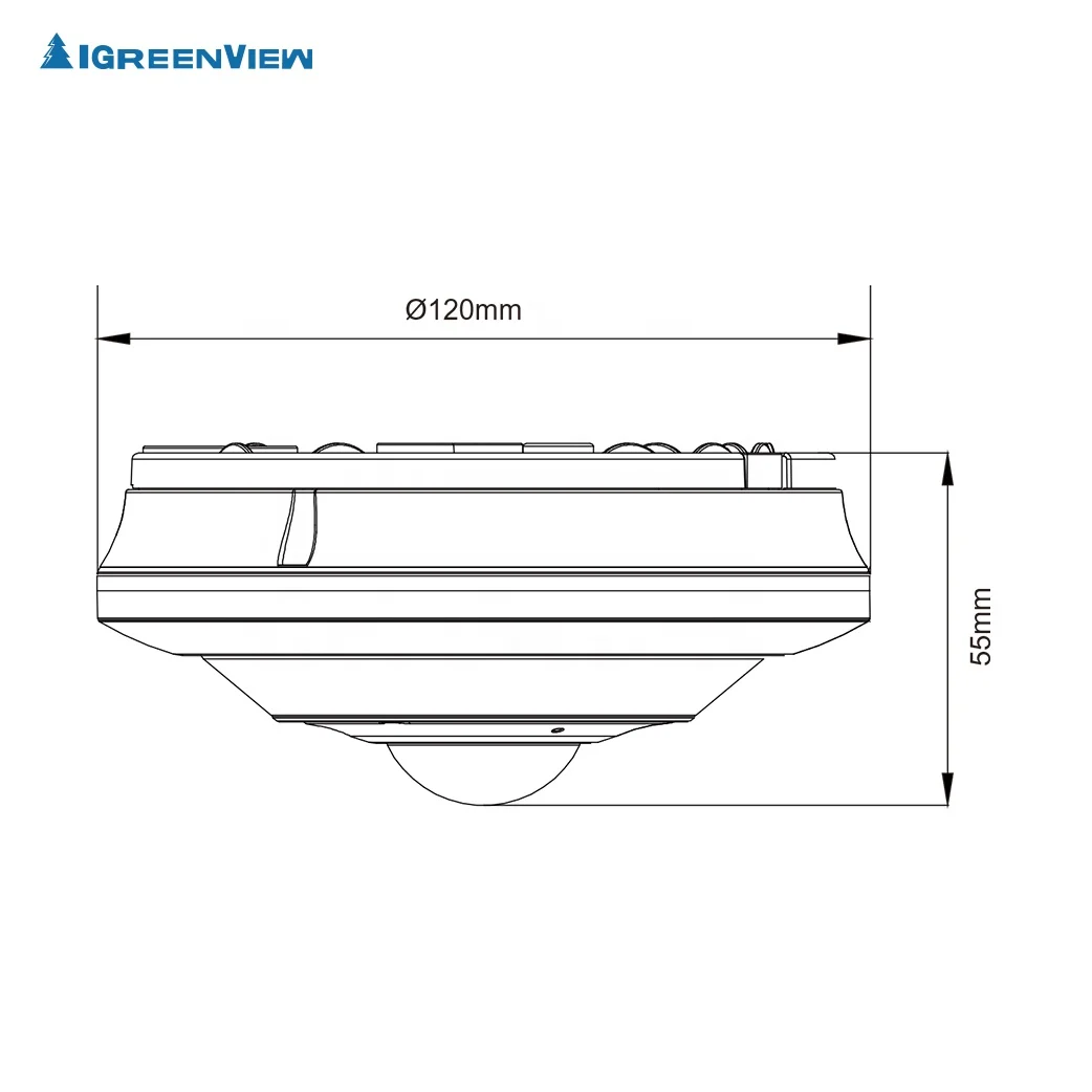 IGreenView 9.0MP ip-камера наружная poe 360 градусов fisheye панорамная камера