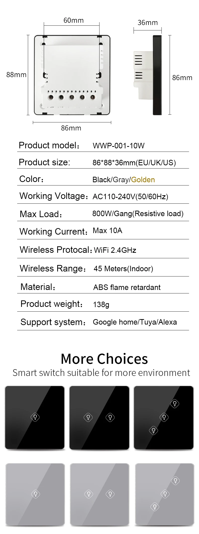 Zigbee Wireless Smart Scene Switch Smart Home Automation Scenario Switch