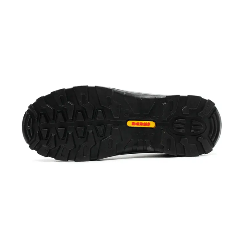 Factory Directly Working Men Steel Toe Breathable Leather Rubber Sole Safety Shoes