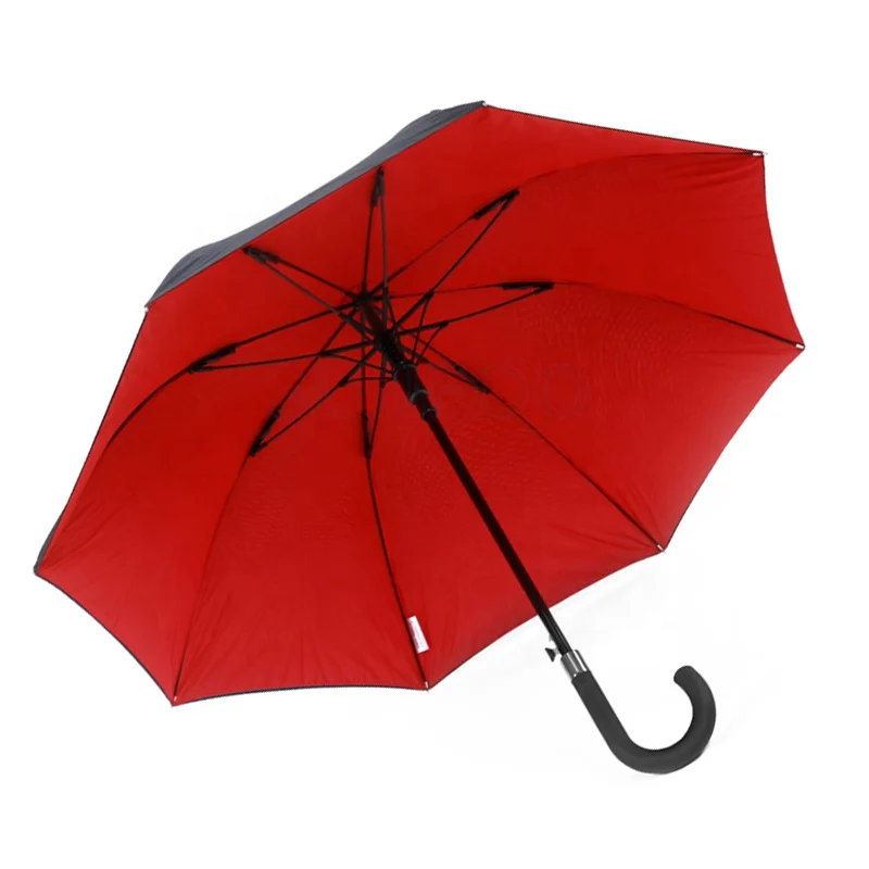 23 Inches Anti-Wind Double Fabric Auto Open Straight Umbrella with Custom Logo