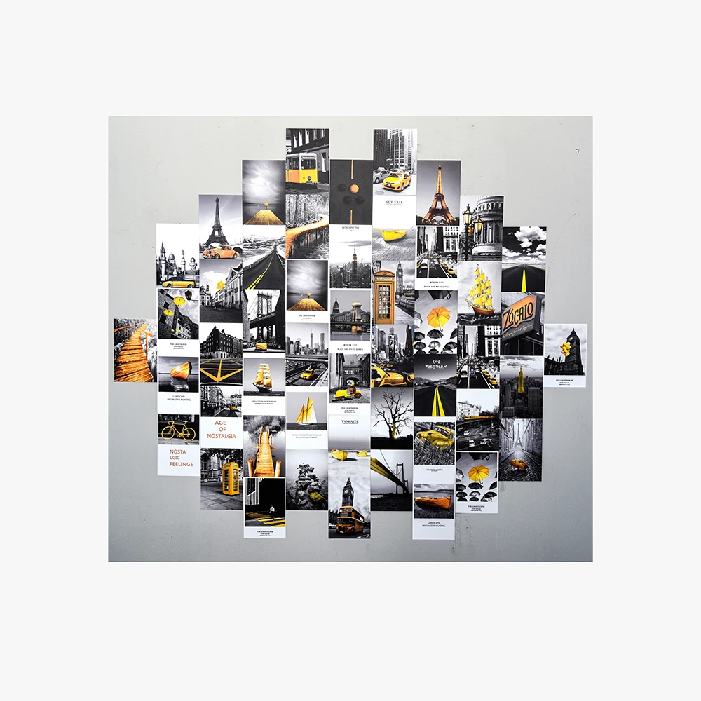 High quality landscape 3d Aesthetic decoration photo paper art wall stickers for home Decor