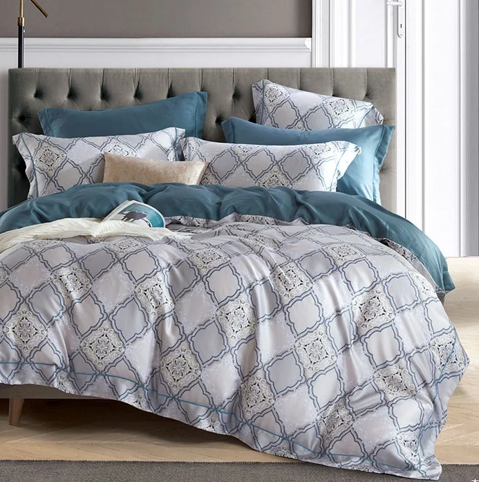 Wholesale High Quality tencel Fabric 4 Pcs Bedding Duvet Cover Set