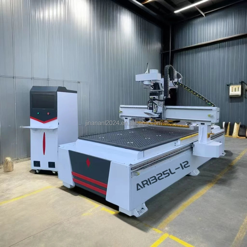 High quality Woodworking auto tool change AR1325L-12 ATC CNC Router with 12 pieces tools changer for furniture