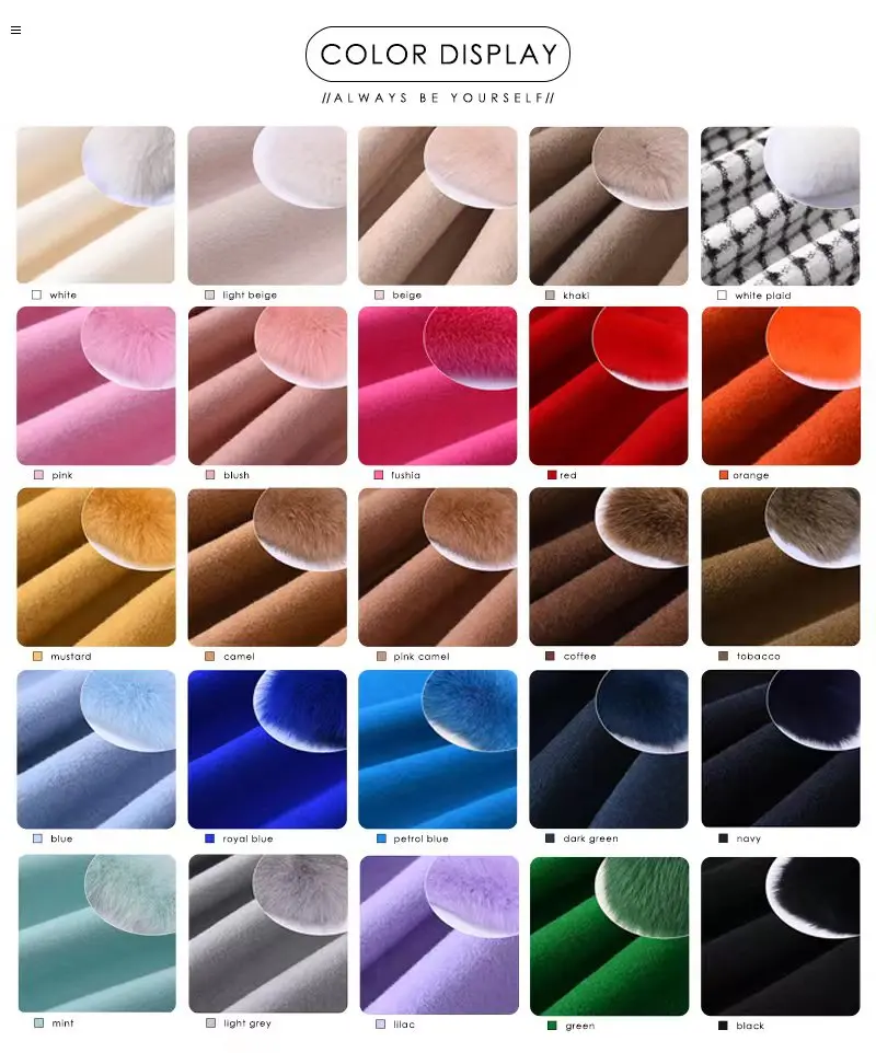 OEM Service Wholesale Popular Custom Horn Button Fox Fur Collar And Cuffs Ladies Long Cashmere Wool Coat Fur