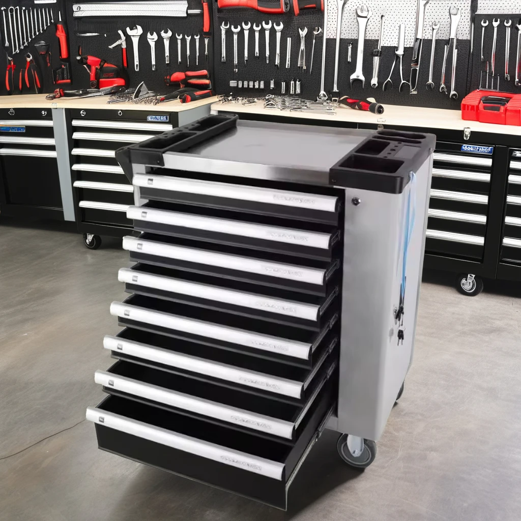 298-Piece Mechanics Tool Set in a 8-Drawer Mobile Tool Cabinet Storage Car - Ideal for Workshops OEM All-one Tech